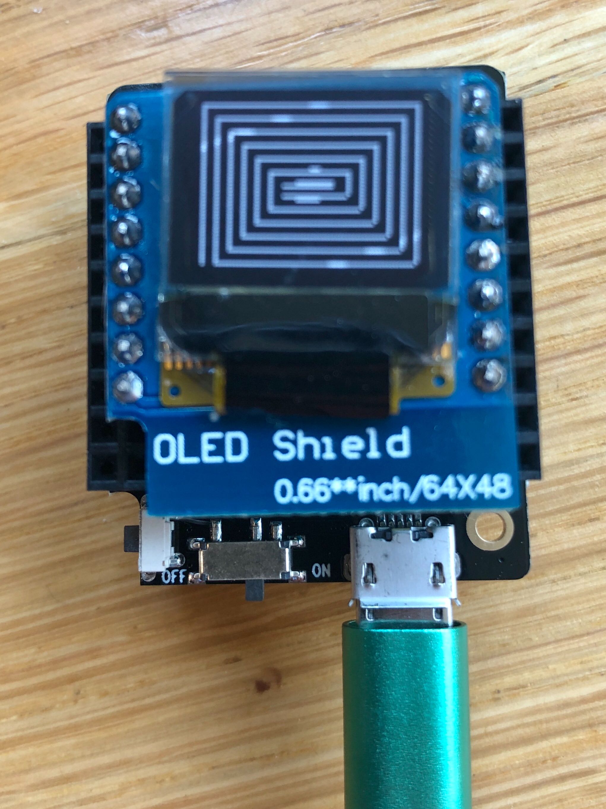 0.66 Inch 64x48 OLED Shield Module IIC I2C For WeMos D1 - Arduino Compatible